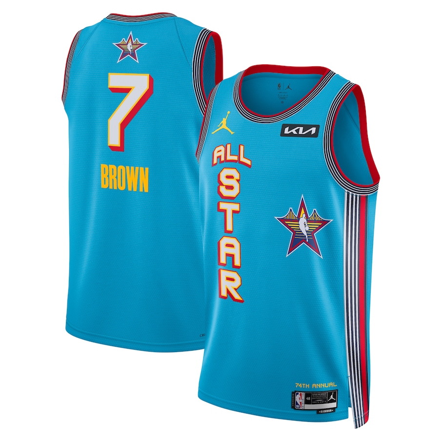 Unisex Jaylen Brown Nike Light Blue 2025 NBA All-Star Game Swingman Player Jersey - ujerseystore