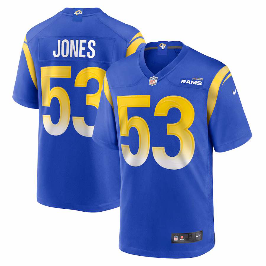 Men's Los Angeles Rams Ernest Jones Nike Royal Team Game Player Jersey - ujerseystore