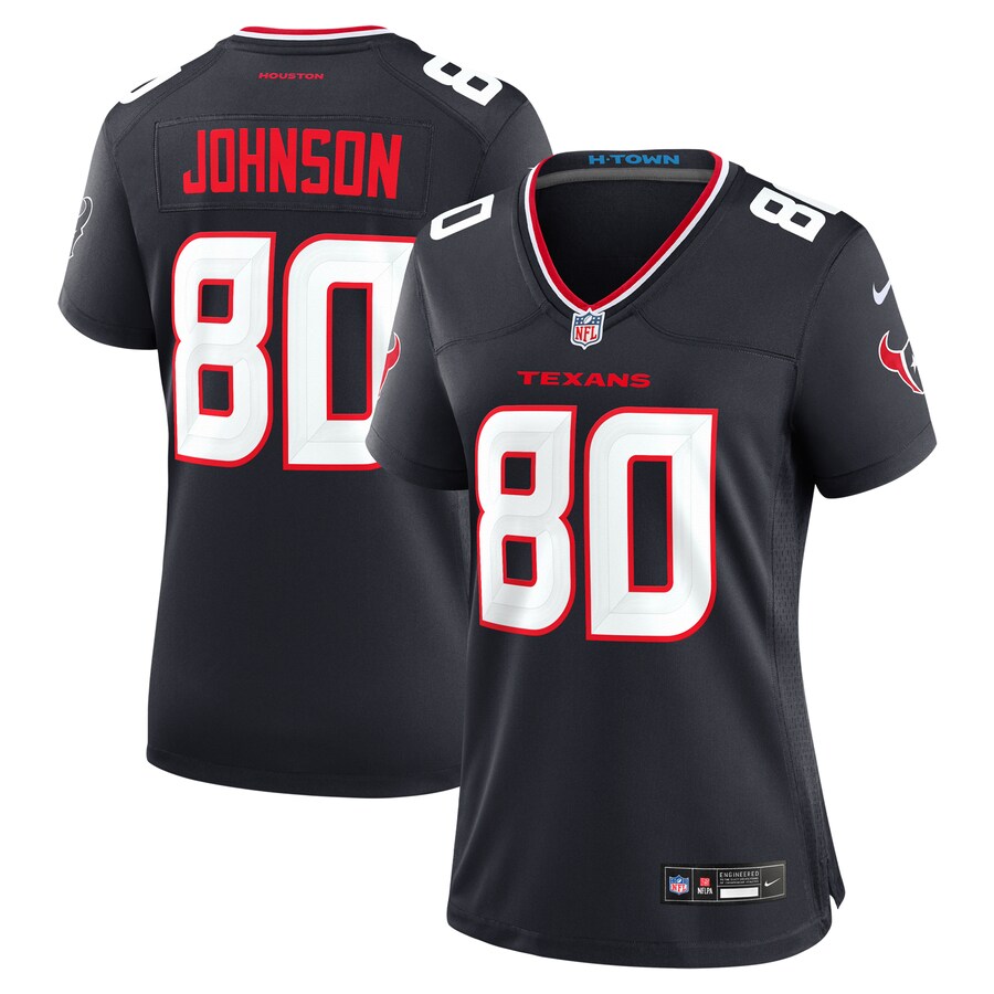 Women's Houston Texans Andre Johnson Nike Navy Team Retired Player Game Jersey - ujerseystore