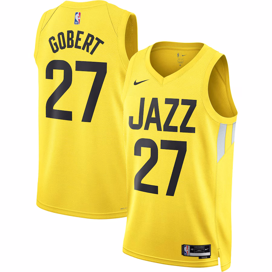 Unisex Utah Jazz Rudy Gobert Nike Gold Swingman Jersey - Icon Edition - ujerseystore