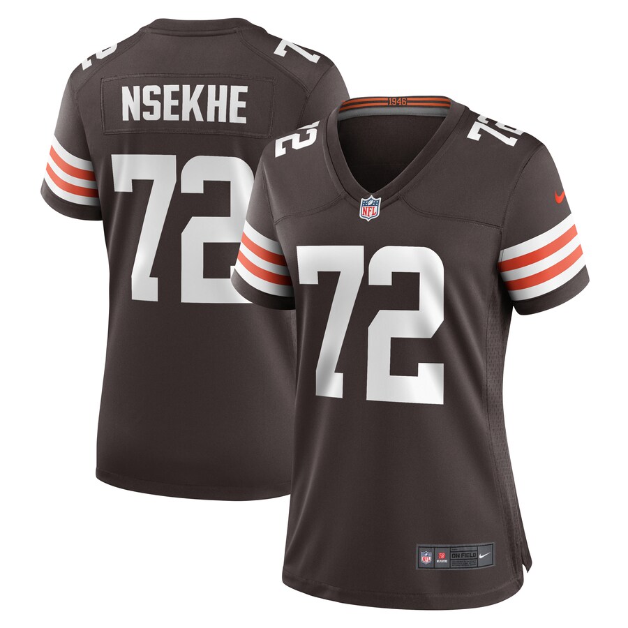 Women's Cleveland Browns Ty Nsekhe Nike  Brown  Game Jersey - ujerseystore