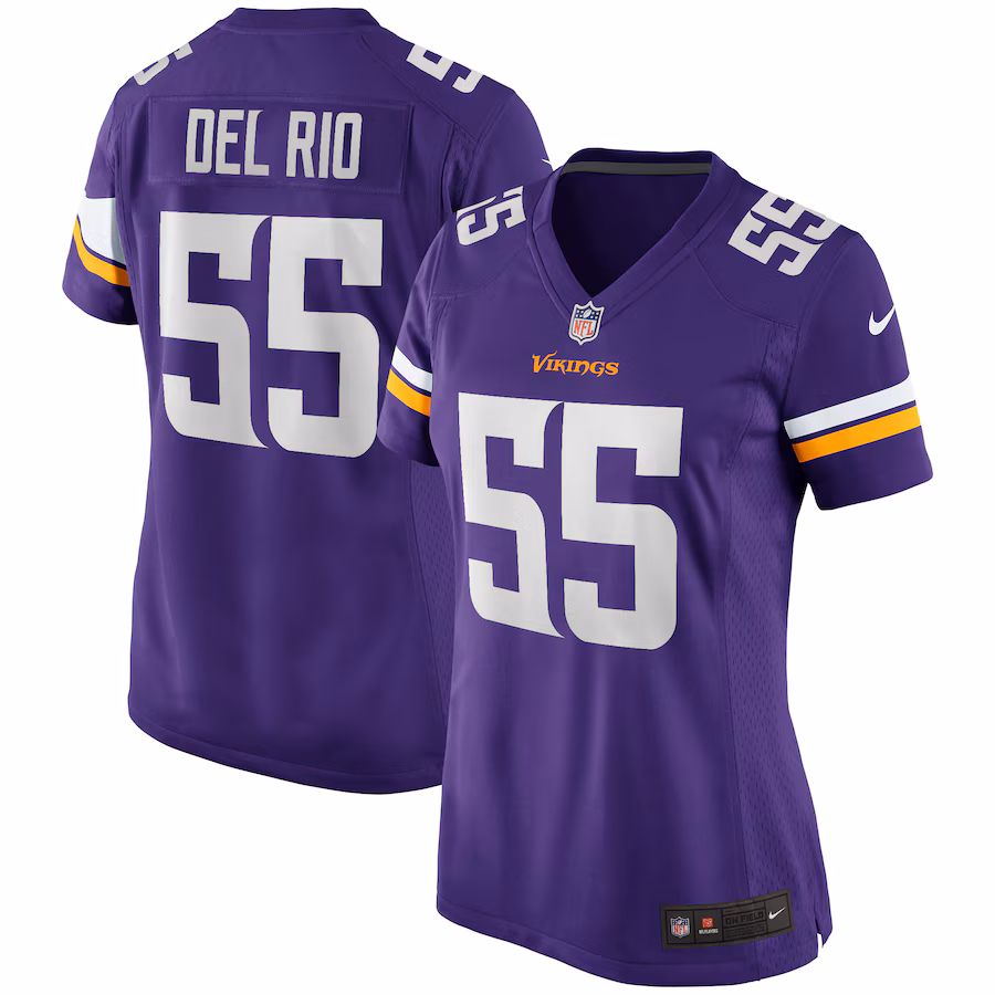 Women's Minnesota Vikings Jack Del Rio Nike Purple Game Retired Player Jersey - ujerseystore