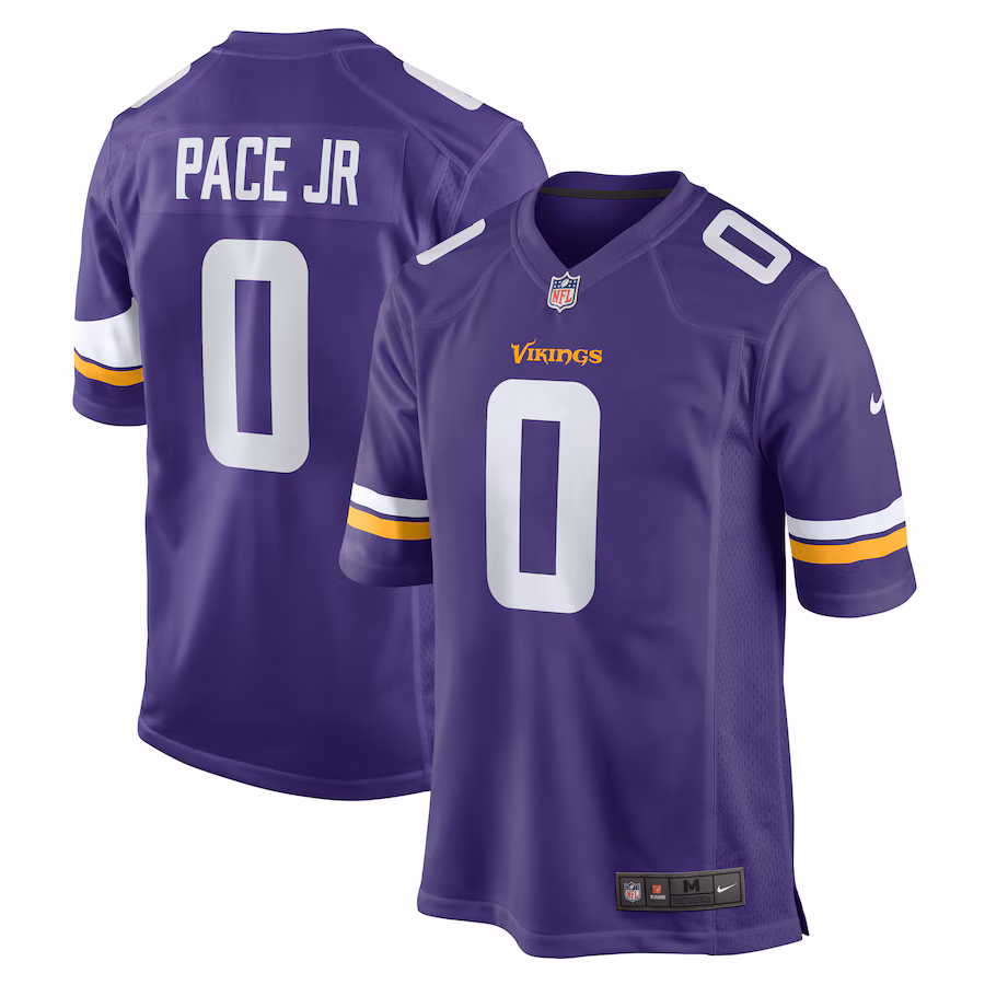Men's Minnesota Vikings Ivan Pace Jr Nike Purple Game Jersey - ujerseystore