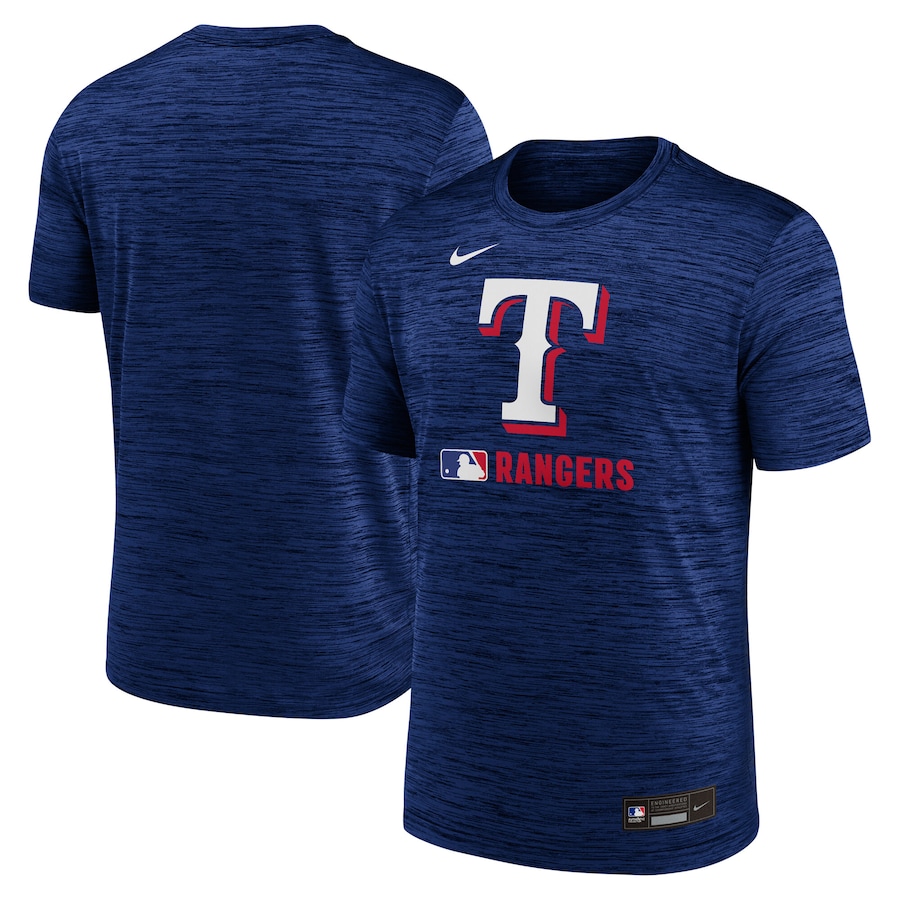 Men's Texas Rangers Nike Royal Authentic Collection Velocity Performance Practice T-Shirt - ujerseystore
