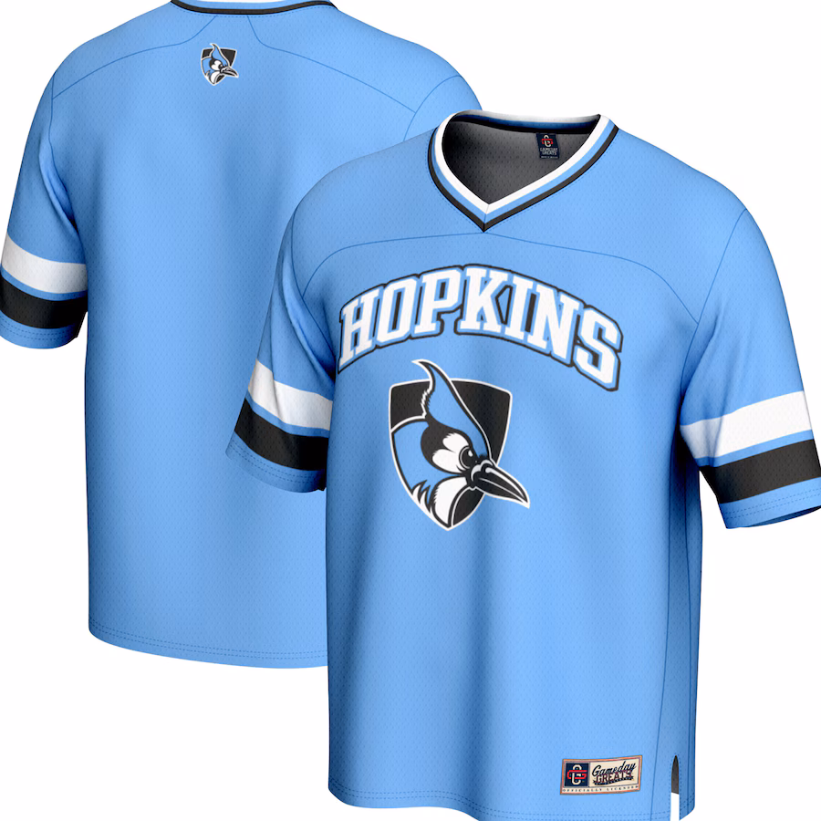 Men's GameDay Greats Light Blue Johns Hopkins Blue Jays Spirit Football Jersey - ujerseystore
