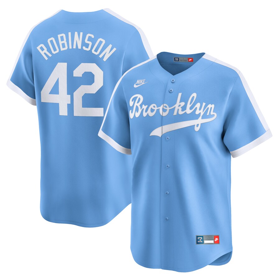 Men's Brooklyn Dodgers Jackie Robinson Nike Royal Throwback Cooperstown Collection Limited Jersey - ujerseystore