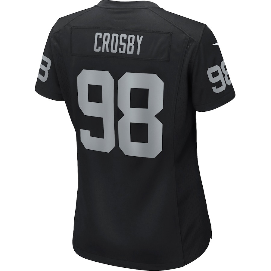 Women's Nike Maxx Crosby Black Las Vegas Raiders Jersey - ujerseystore