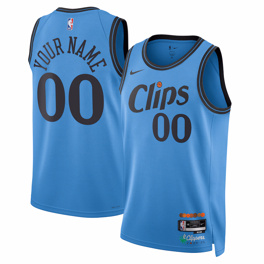Unisex LA Clippers Nike Light Blue 2024/25 Custom Swingman Jersey - City Edition - ujerseystore