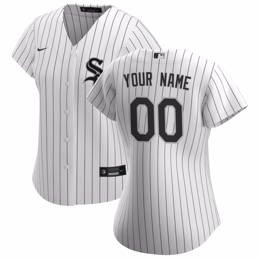 Women's Chicago White Sox Nike White Home Replica Custom Jersey - ujerseystore