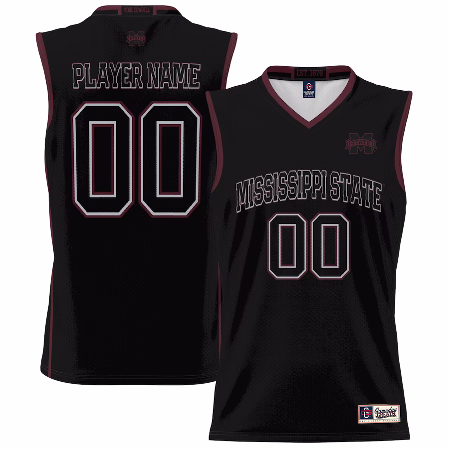 Mississippi State Bulldogs GameDay Greats Unisex NIL Pick-A-Player Lightweight Basketball Jersey - Black - ujerseystore
