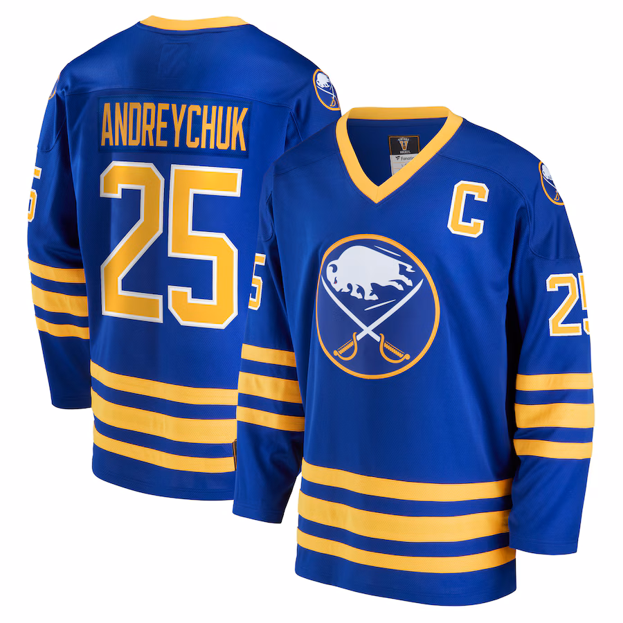 Men's Buffalo Sabres Dave Andreychuk Fanatics Royal Breakaway Retired Player Jersey - ujerseystore