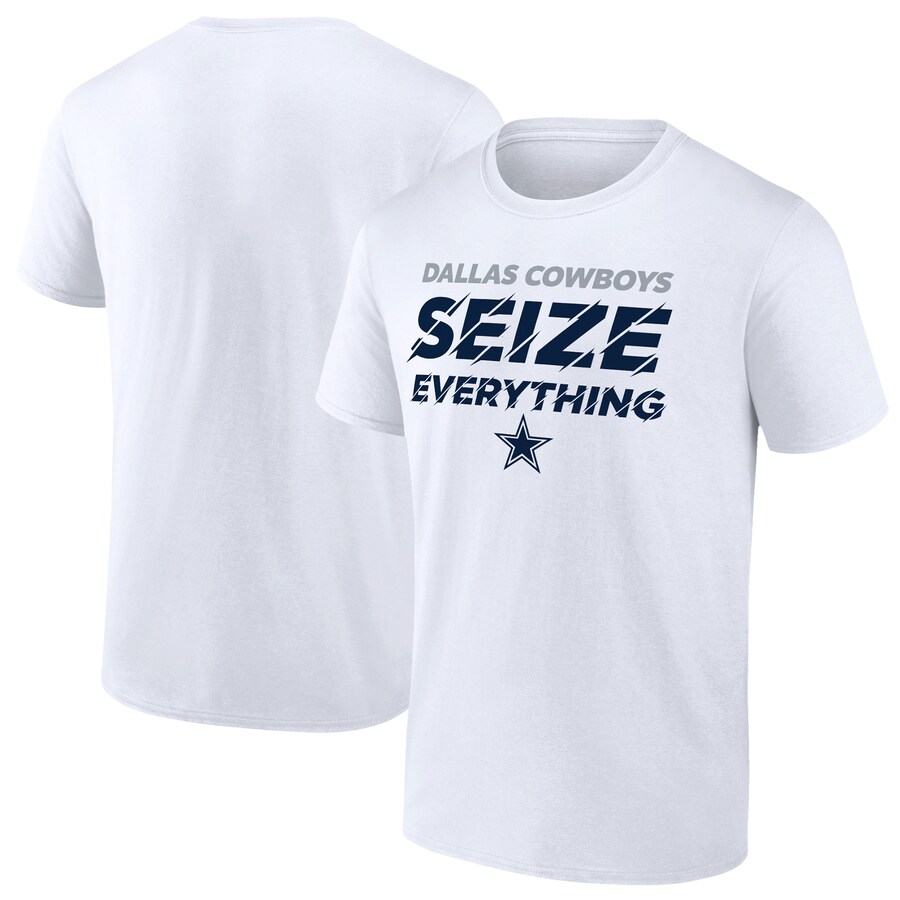 Men's Dallas Cowboys  Fanatics White Seize Everything T-Shirt - ujerseystore