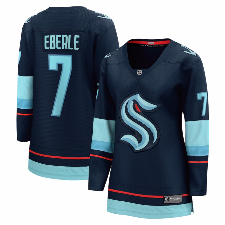 Women's Seattle Kraken Jordan Eberle Fanatics Navy Home Breakaway Player Jersey - ujerseystore