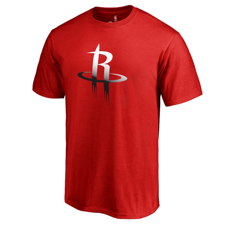 Men's Houston Rockets Red Gradient Logo T-Shirt - ujerseystore