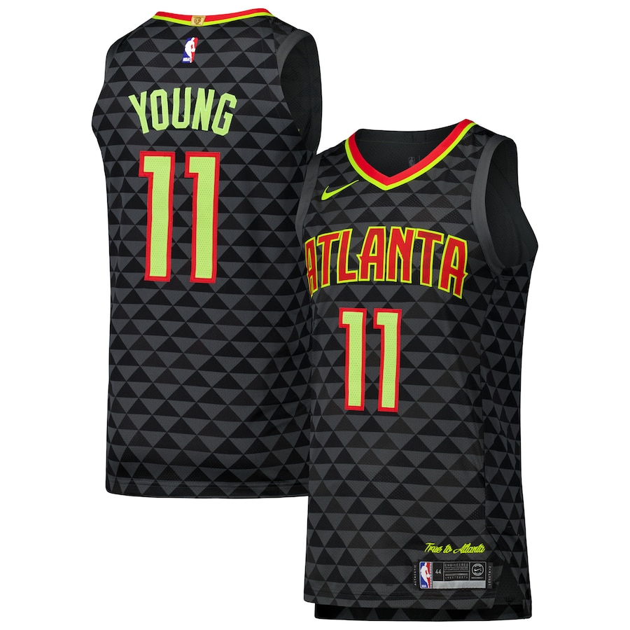 Men's Atlanta Hawks Trae Young Nike Black Authentic Player Jersey - Icon Edition - ujerseystore
