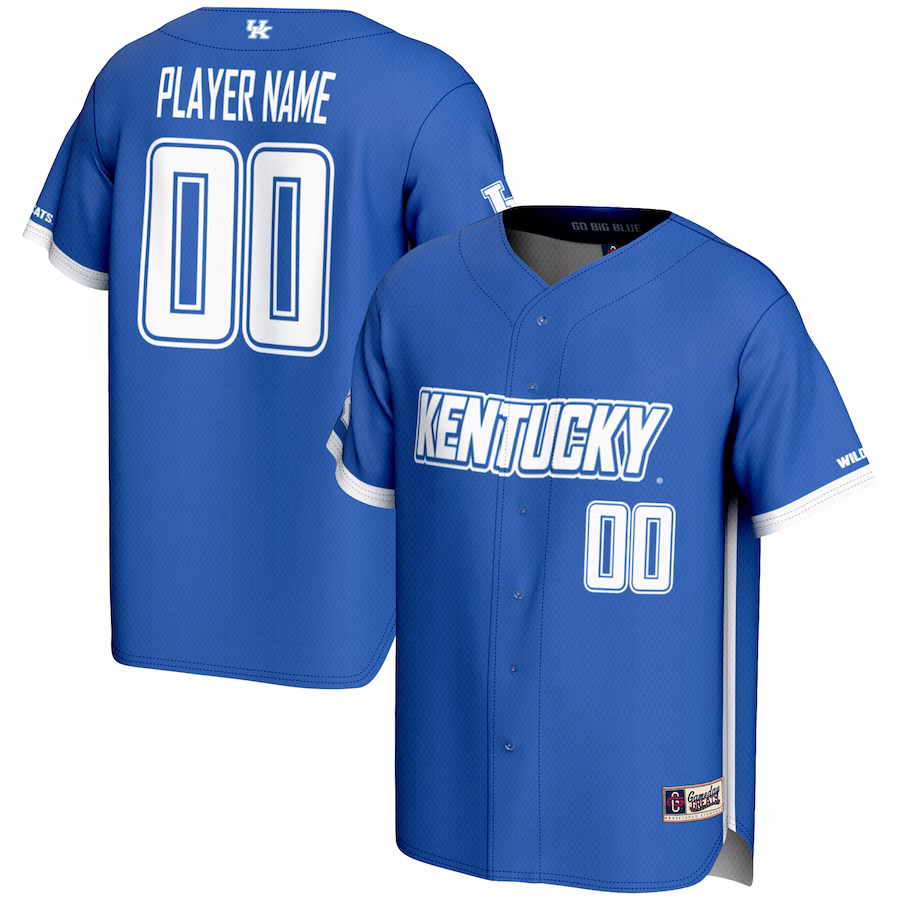 Kentucky Wildcats GameDay Greats NIL Pick-A-Player Lightweight Baseball Jersey - Royal - ujerseystore