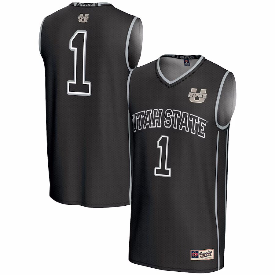 Youth GameDay Greats Black #1 Utah State Aggies Lightweight Basketball Jersey - ujerseystore