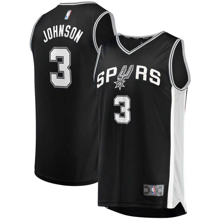 Men's San Antonio Spurs Keldon Johnson Fanatics Black Fast Break Replica Jersey - Icon Edition - ujerseystore