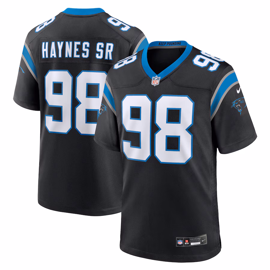 Men's Carolina Panthers Marquis Haynes Sr. Nike Black Team Game Jersey - ujerseystore