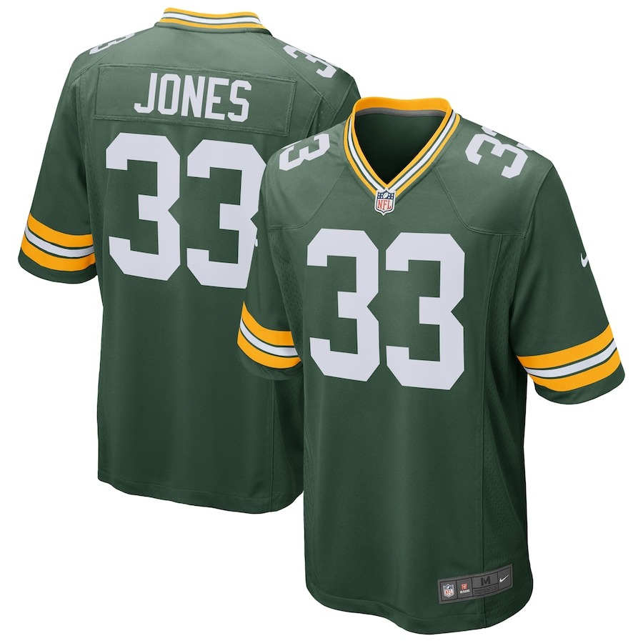 Men's Green Bay Packers Aaron Jones Nike Green Game Jersey - ujerseystore