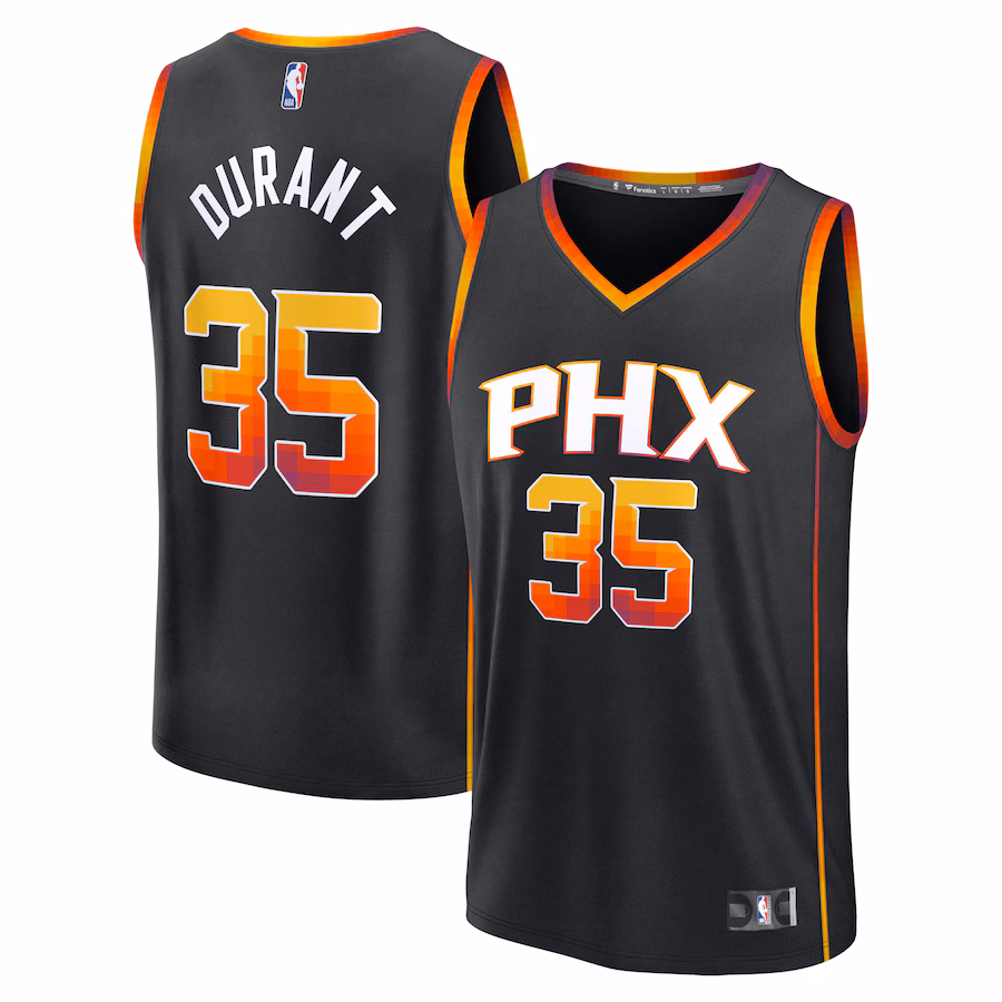 Youth Phoenix Suns Kevin Durant Fanatics Black Fast Break Replica Player Jersey - Statement Edition - ujerseystore