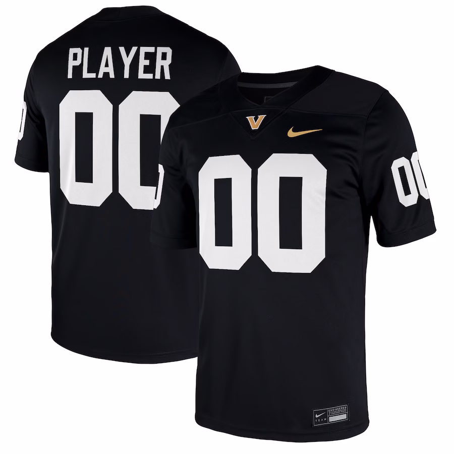 Vanderbilt Commodores Nike NIL Pick-A-Player Game Jersey - Black - ujerseystore