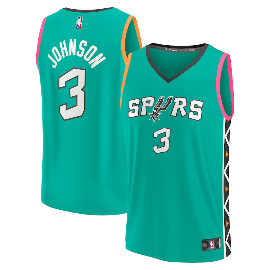 Men's San Antonio Spurs Keldon Johnson Fanatics Green Fastbreak Jersey - City Edition - ujerseystore