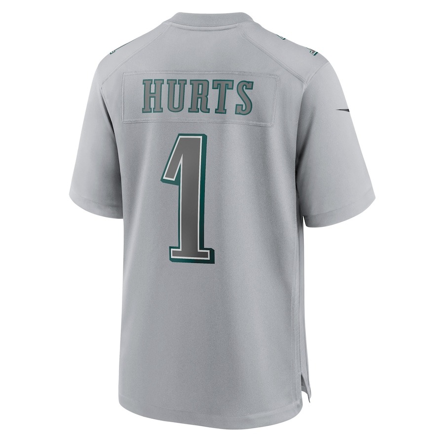 Youth Philadelphia Eagles Jalen Hurts Nike Gray Super Bowl LVII Patch Atmosphere Fashion Game Jersey - ujerseystore