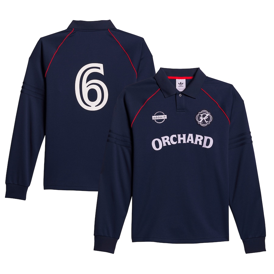 Men's Orchard x New England Revolution adidas Navy Skateboarding Long Sleeve Jersey - ujerseystore