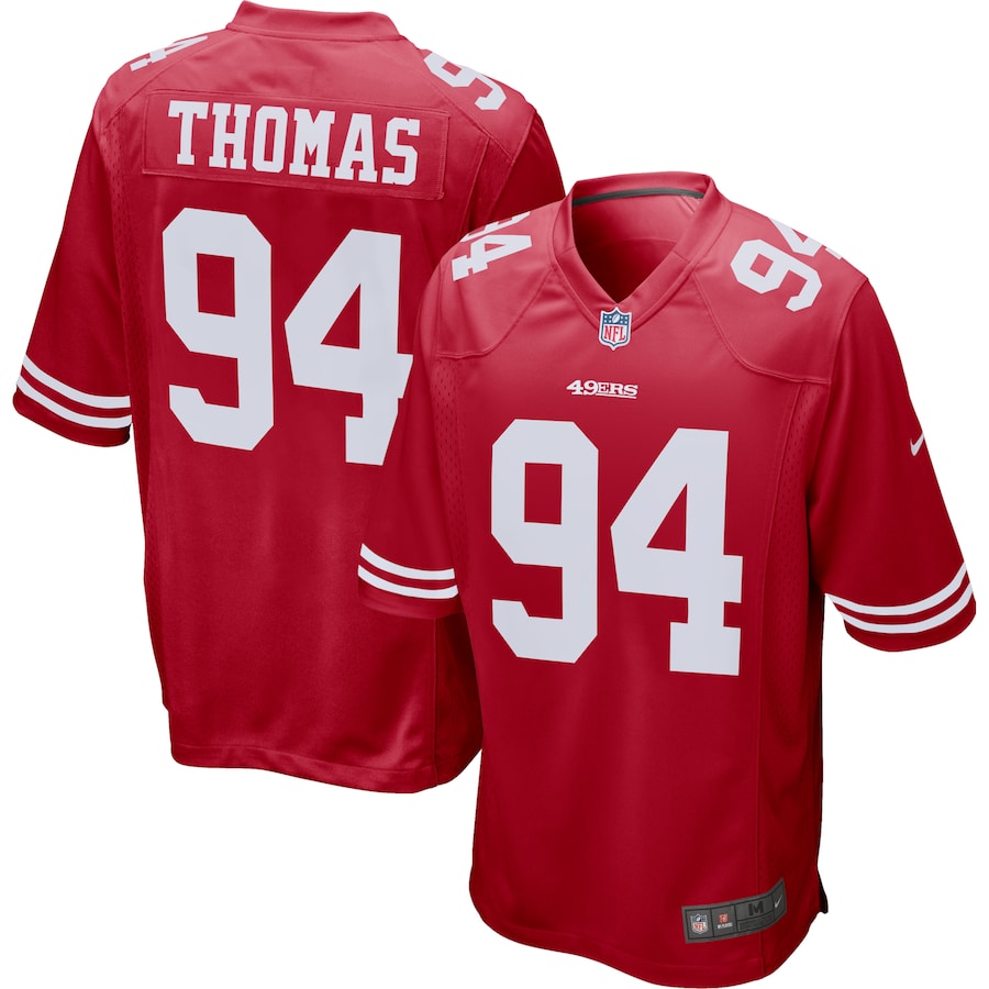 Men's San Francisco 49ers Solomon Thomas Nike Scarlet Player Game Jersey - ujerseystore