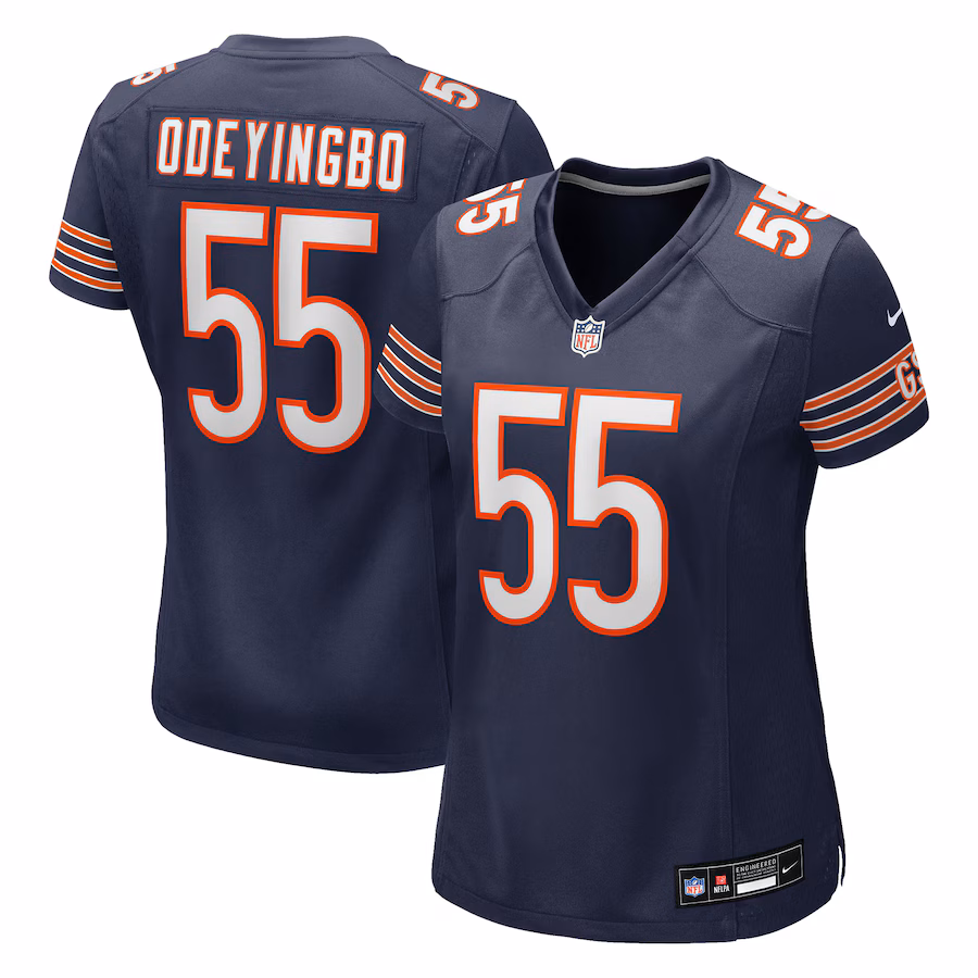 Women's Chicago Bears Dayo Odeyingbo Nike Navy Team Game Jersey - ujerseystore