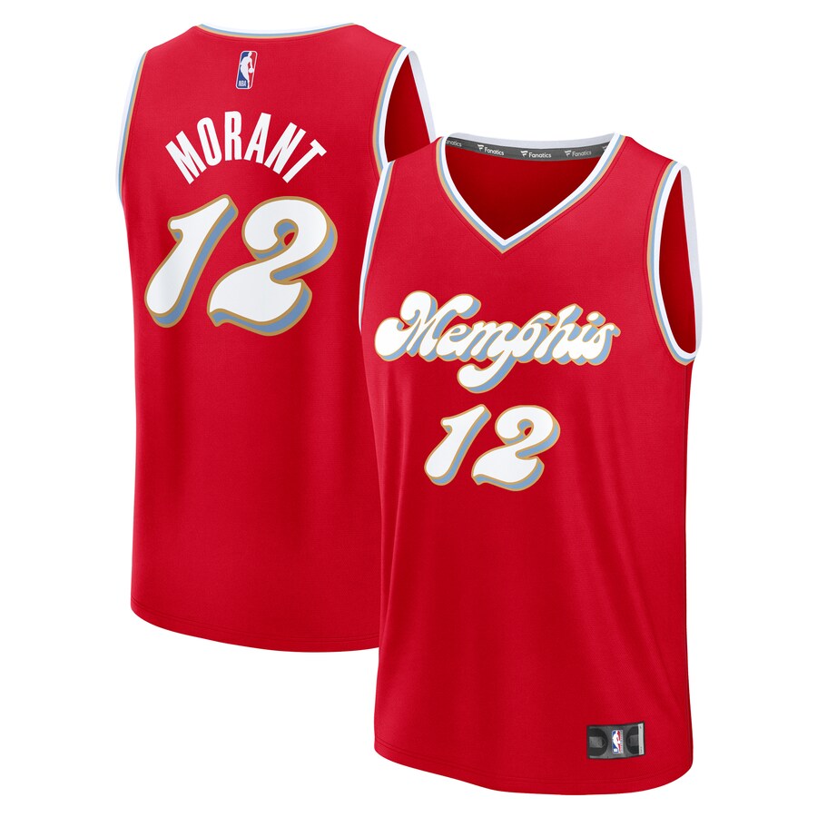 Men's Memphis Grizzlies Ja Morant Fanatics Red 2024/25 Fast Break Player Jersey - City Edition - ujerseystore