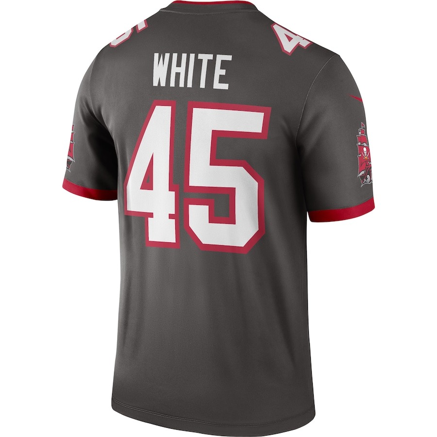 Men's Tampa Bay Buccaneers Devin White Nike Pewter Alternate Legend Jersey - ujerseystore