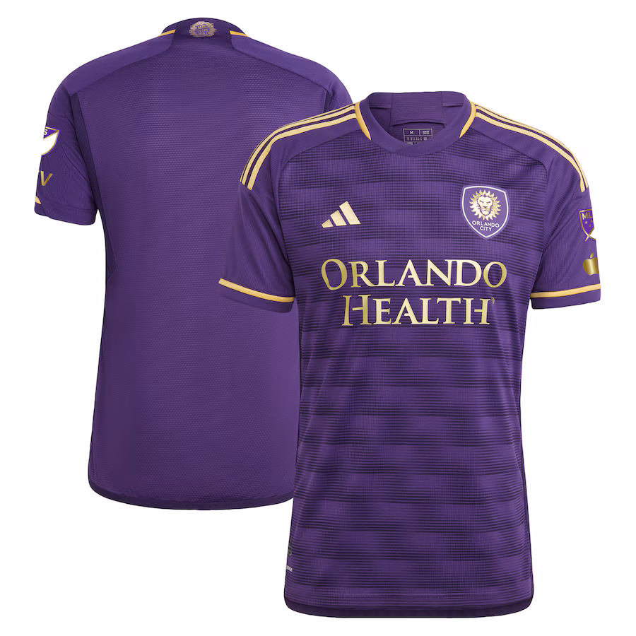 Men's Orlando City SC adidas Purple 2023 The Wall Kit Authentic Jersey - ujerseystore
