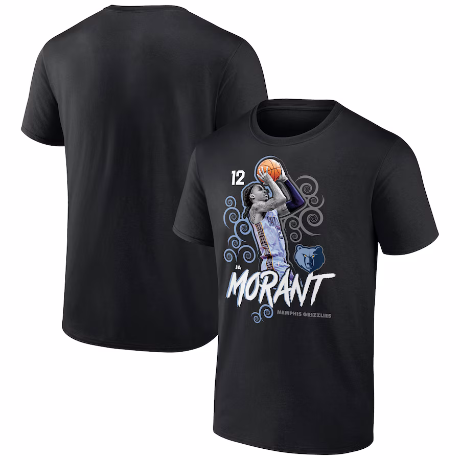 Men's Memphis Grizzlies Ja Morant Black Competitor T-Shirt - ujerseystore