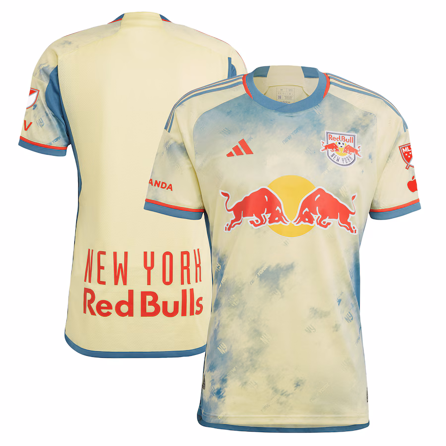 Men's New York Red Bulls adidas Yellow 2023 Daniel Patrick Kit Authentic Jersey - ujerseystore