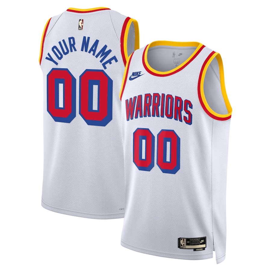 Unisex Adult Golden State Warriors Nike White Swingman Custom Jersey - Classic Edition - ujerseystore