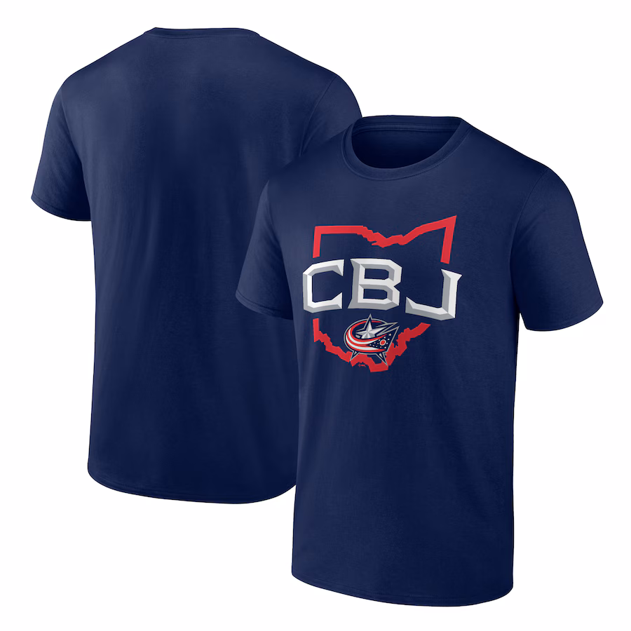 Men's Columbus Blue Jackets Navy Represent T-Shirt - ujerseystore