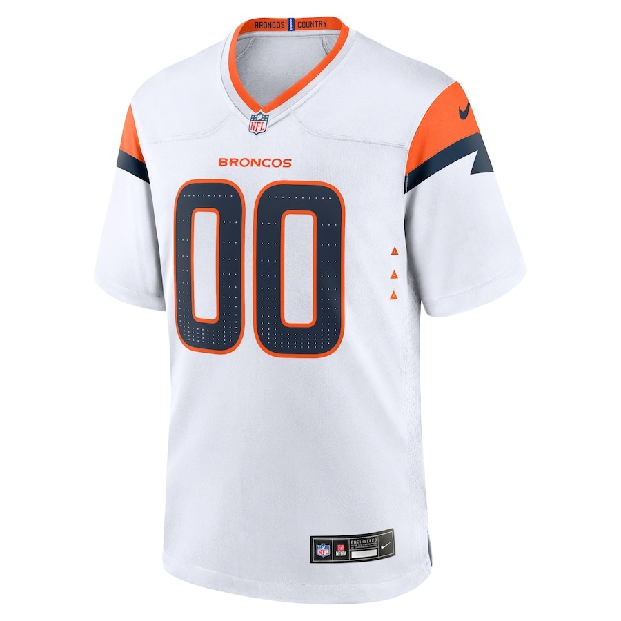 Men's Denver Broncos  Nike White Custom Game Jersey - ujerseystore