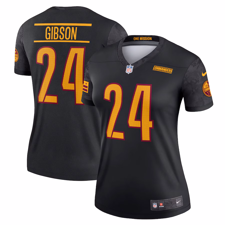 Women's Washington Commanders Antonio Gibson Nike Black Alternate Legend Player Performance Top - ujerseystore