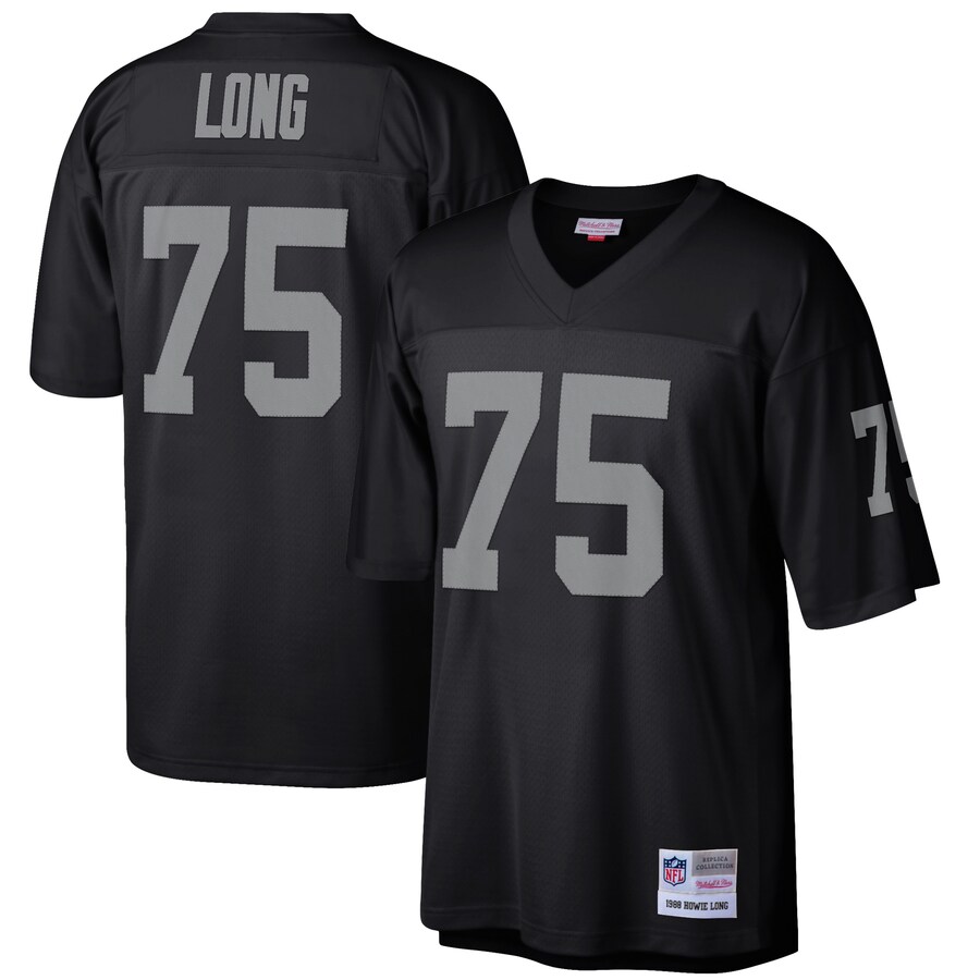 Men's Las Vegas Raiders Howie Long Mitchell & Ness Black Retired Player Legacy Replica Jersey - ujerseystore