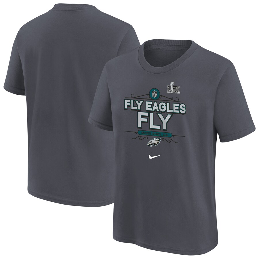 Youth Philadelphia Eagles Nike Anthracite Super Bowl LIX Local T-Shirt - ujerseystore