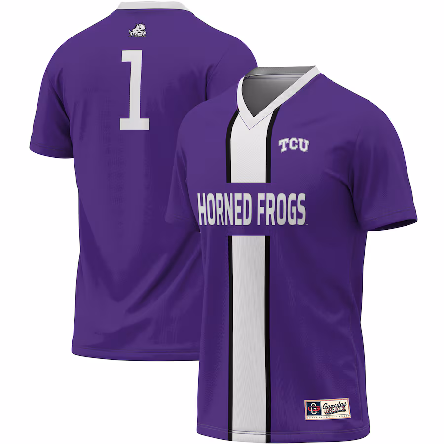 Unisex ProSphere #1 Purple TCU Horned Frogs Lightweight Soccer Jersey - ujerseystore