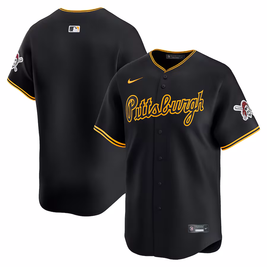 Men's Pittsburgh Pirates  Nike Black  Alternate Limited Jersey - ujerseystore