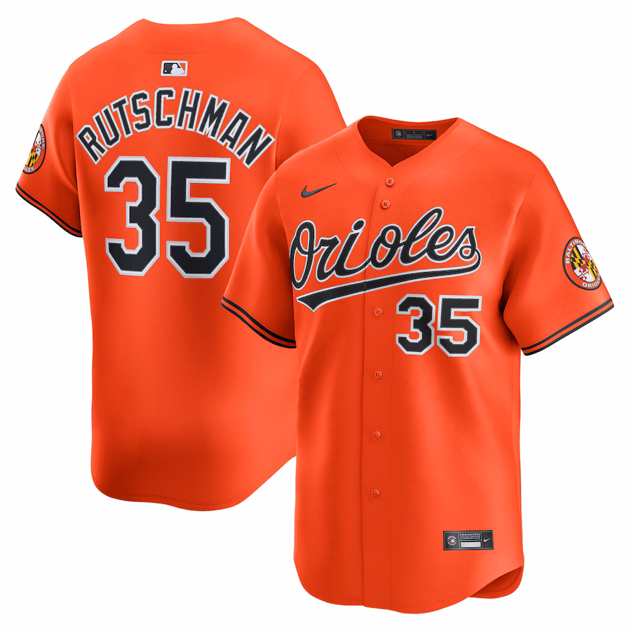 Men's Baltimore Orioles Adley Rutschman Nike Orange 2nd Alternate Limited Player Jersey - ujerseystore