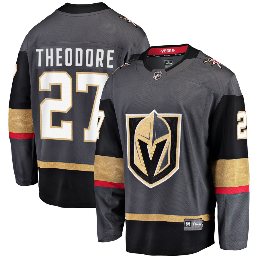 Men's Vegas Golden Knights Shea Theodore Gray Alternate Breakaway Player Jersey - ujerseystore