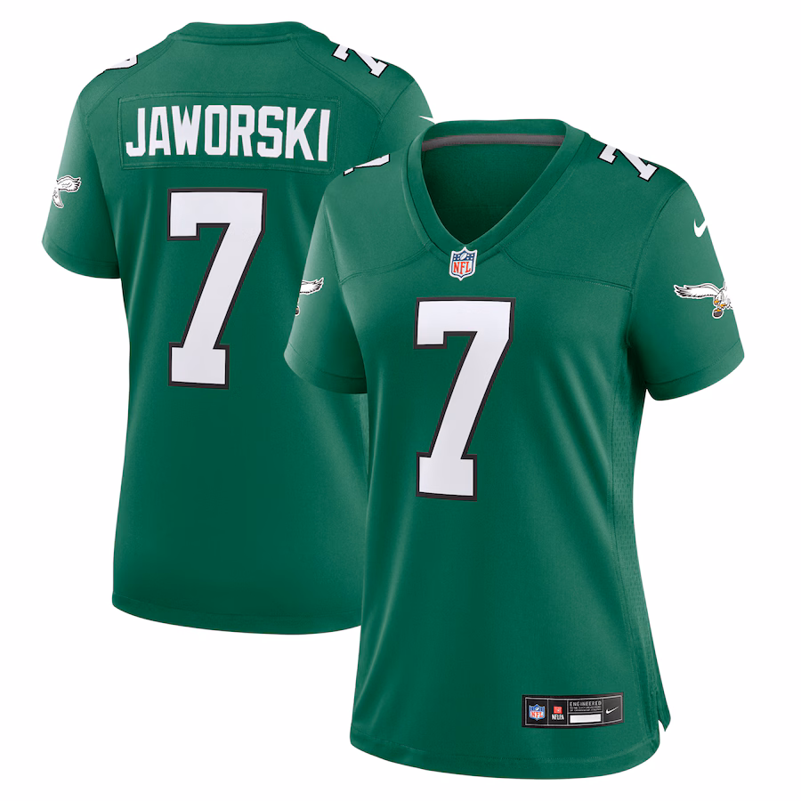 Women's Philadelphia Eagles Ron Jaworski Nike Kelly Green Alternate Game Jersey - ujerseystore