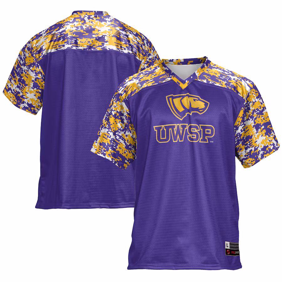 Men's GameDay Greats Purple Wisconsin-Stevens Point Pointers Football Jersey - ujerseystore