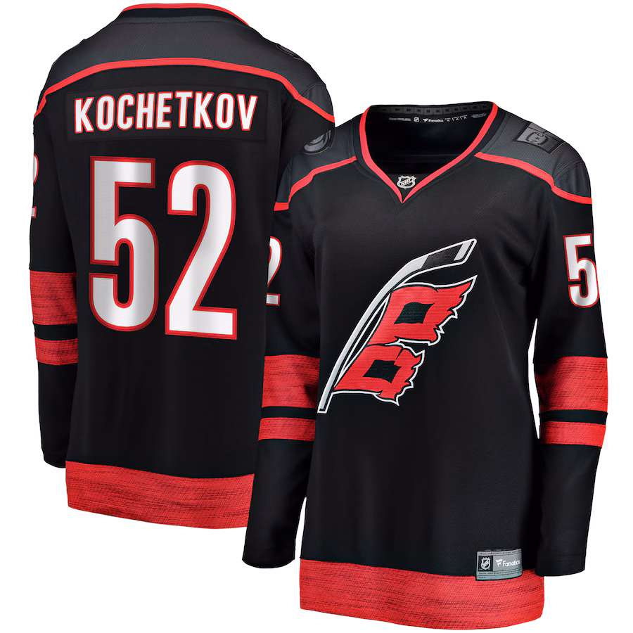 Women's Carolina Hurricanes Pyotr Kochetkov Fanatics Black Home Premier Breakaway Player Jersey - ujerseystore