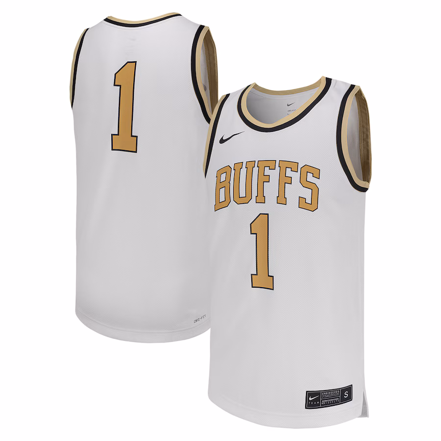 Men's Nike #1 White Colorado Buffaloes Replica Basketball Jersey - ujerseystore